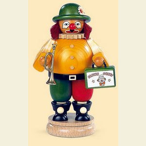 R�ucherm�nner Sonstige Figuren R�ucherm�nnchen Clown Jongleur mit Koffer - 21 cm