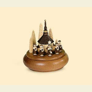 Spieldosen Weihnachten Spieldose Kurrende mit Kirche - 20 cm