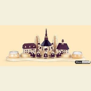 World of Light Candle Holder Misc. Candleholders Candle Holder Seiffen Village - 16 cm / 6 inches