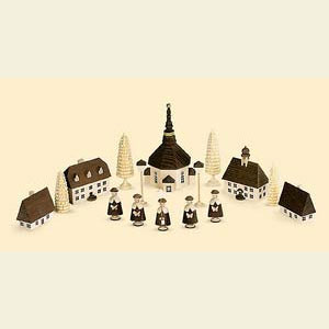 Kleine Figuren & Miniaturen Kurrenden Kurrende Seiffener Dorf - 12 cm