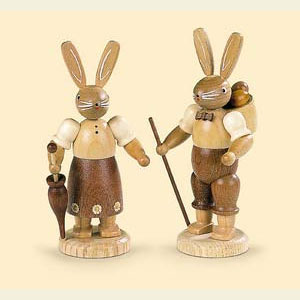 Kleine Figuren & Miniaturen Tiere Hasen Hasenmann naturfarben - 11 cm