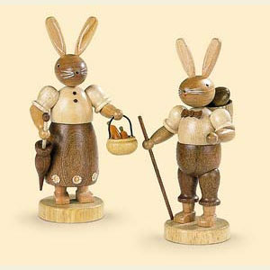 Kleine Figuren & Miniaturen Tiere Hasen Hasenfrau naturfarben - 17 cm