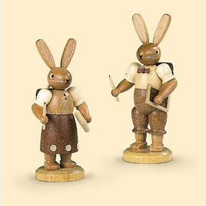 Small Figures & Ornaments Animals Rabbits Easter bunny school boy - 11 cm / 4 inch