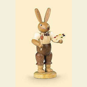 Small Figures & Ornaments Animals Rabbits Easter bunny painter (male) - 11 cm / 4 inch