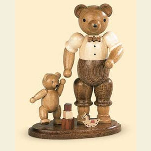Kleine Figuren & Miniaturen Tiere B�ren B�rvater mit Kind - 10 cm