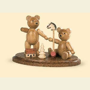 Small Figures & Ornaments Animals Bears Two bears playing - 4 cm / 2 inch