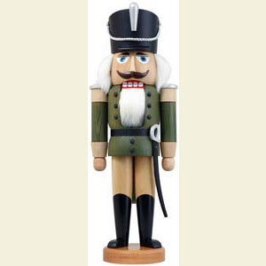 Nutcrackers Soldiers Nutcracker Hussar - Ash -  green - 37 cm / 15 inch