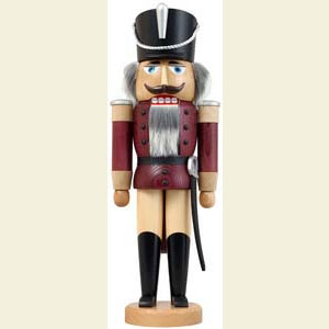 Nu�knacker Soldaten Nussknacker Husar lasiert aubergine - 37 cm