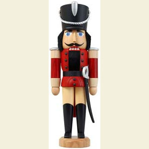 Nutcrackers Soldiers Nutcracker Hussar - Ash -  red - 28 cm / 11 inch