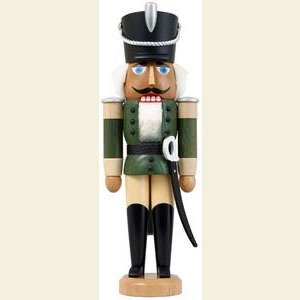 Nu�knacker Soldaten Nussknacker Husar lasiert gr�n - 28 cm