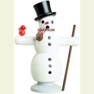 Smokers Snowmen Smoker Snowman with Scarf - 16 cm / 6 inch