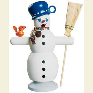 Smokers Snowmen Smoker Snowman with blue Pot - 16 cm / 6 inch