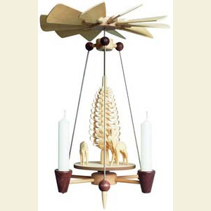 Christmas-Pyramids 1-tier Pyramids 1-tier pyramid with deer - 26 cm / 10 inch