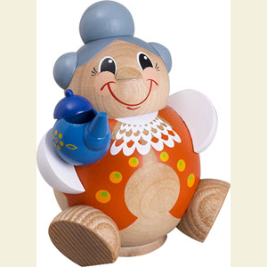 R�ucherm�nner Sonstige Figuren R�ucherm�nnchen Kugelr�ucherfigur Oma lustig - 11 cm
