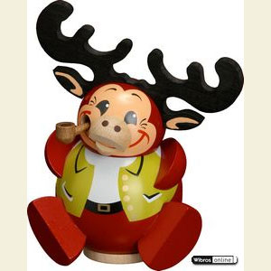 R�ucherm�nner Tiere R�ucherm�nnchen Kugelr�ucherfigur Elchy - 12 cm