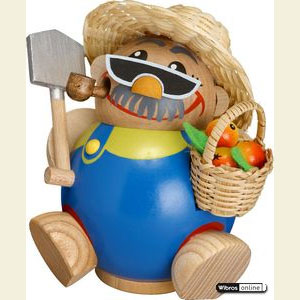 R�ucherm�nner Berufe R�ucherm�nnchen Kugelr�ucherfigur G�rtner - 11 cm