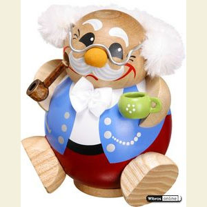 R�ucherm�nner Sonstige Figuren R�ucherm�nnchen Kugelr�ucherfigur Pension�r - 10 cm