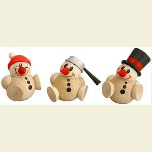 Small Figures & Ornaments Ball figures (Seiffener Vk.) Ball Figures Cool Man - 3-pcs - 6 cm / 2 inch