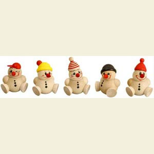 Small Figures & Ornaments Ball figures (Seiffener Vk.) Ball Figures Cool Man Junior - 5-pcs - 4 cm / 2 inch