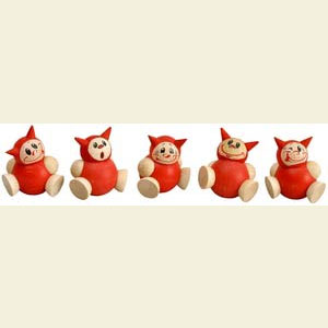 Small Figures & Ornaments Tree Ornaments Misc. Tree Ornaments Tree decoration Lutz - 5-pcs - 4 cm / 2 inch