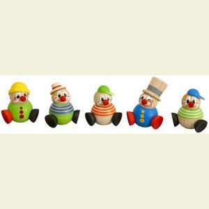 Small Figures & Ornaments Tree Ornaments Misc. Tree Ornaments Tree decoration Clowny - 5-pcs - 4 cm / 2 inch