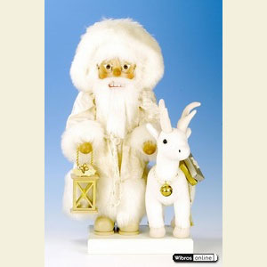 Nu�knacker Weihnachtsm�nner Nussknacker Weihnachtsmann ganz wei� - 45,5cm