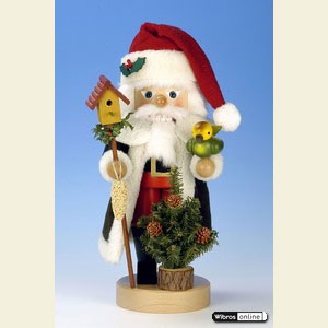 Nutcrackers Santa Claus Nutcracker Santa Bird feeding - 37cm / 15 inches