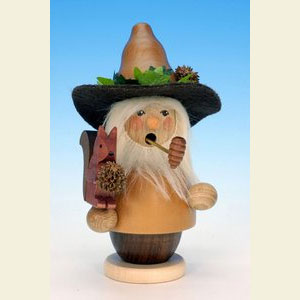 R�ucherm�nner Sonstige Figuren R�ucherm�nnchen Waldmann mit Eichh�rnchen natur - 14,0 cm