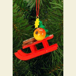 Small Figures & Ornaments Tree Ornaments Santa Claus Christmas-sleigh - 5,3 / 4,3 cm - 12 pcs. / 2 x 2 inch