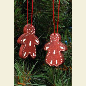 Kleine Figuren & Miniaturen Baumschmuck Sonstiger Baumschmuck Lebkuchenm�nnlein - 3,5 / 4,6 cm - 12 St�ck
