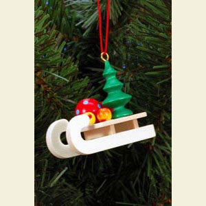 Small Figures & Ornaments Tree Ornaments Misc. Tree Ornaments Mini-Sleigh - 4,6 / 3,8 cm - 12 pcs. / 2 x 1 inch