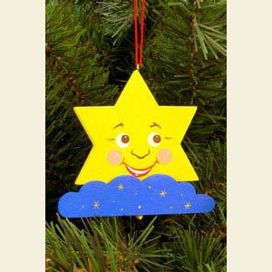 Small Figures & Ornaments Tree Ornaments Misc. Tree Ornaments Star on cloud - 8,5 / 7,5 cm - 12 pcs. / 3 x 3 inch