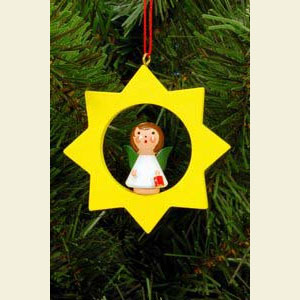 Small Figures & Ornaments Tree Ornaments Angel Ornaments Misc. Angels Mini-Angel on Star - 6,0 / 6,0 cm - 12 pcs. / 2 x 2 inch