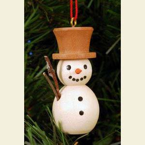 Kleine Figuren & Miniaturen Baumschmuck Schneem�nner Schneemann natur - 2,0 / 4,0 cm - 12 St�ck