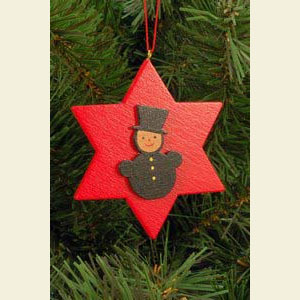 Small Figures & Ornaments Tree Ornaments Misc. Tree Ornaments Chimney Sweeper on Star - 6,7 / 7,7 cm - 12 pcs. / 3 x 3 inch