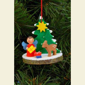Engel Engel Baumbehang Sonstige Engel Engel mit Bambi  - 4,3 / 5,3 cm - 12 St�ck