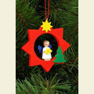 Small Figures & Ornaments Tree Ornaments Angel Ornaments Misc. Angels Angel in red Star - 6,0 / 6,0 cm - 12 pcs. / 2 x 2 inch