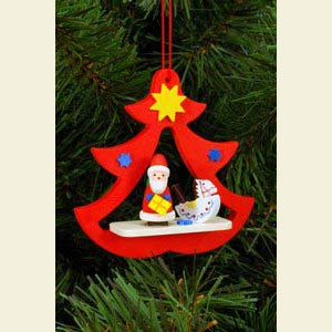 Small Figures & Ornaments Tree Ornaments Santa Claus Santa in Tree - 7,2 / 7,1 cm - 12 pcs. / 3 x 3 inch