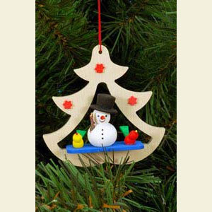 Kleine Figuren & Miniaturen Baumschmuck Schneem�nner Schneemann im Baum - 7,2 / 7,1 cm - 12 St�ck