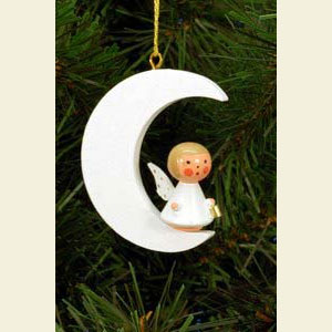 Small Figures & Ornaments Tree Ornaments Angel Ornaments Misc. Angels Angel in white Moon - 4,0 / 5,2 cm - 12 pcs. / 2 x 2 inch