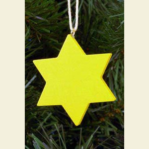 Small Figures & Ornaments Tree Ornaments Misc. Tree Ornaments Star yellow - 4,4 / 4,4 cm - 12 pcs. / 2 x 2 inch