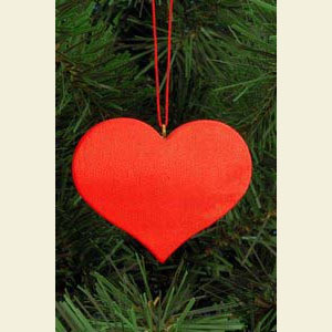 Small Figures & Ornaments Tree Ornaments Misc. Tree Ornaments Heart red - 5,7 / 4,5 cm - 12 pcs. / 2 x 2 inch