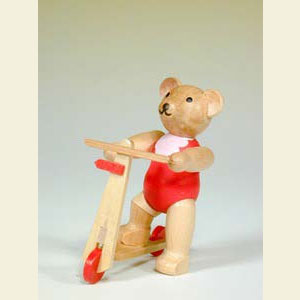 Small Figures & Ornaments Animals Bears Teddy with Roller - 7,0 cm / 3 inch