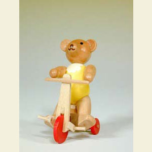 Kleine Figuren & Miniaturen Tiere B�ren Teddyb�r auf Dreirad - 7,0 cm