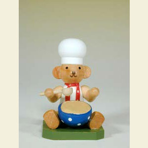 Small Figures & Ornaments Animals Bears Baker Bear with dish - 6,0 cm / 2 inch
