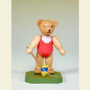 Kleine Figuren & Miniaturen Tiere B�ren Spielzeugb�r mit Kreisel - 6,5 cm