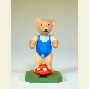 Kleine Figuren & Miniaturen Tiere B�ren Spielzeugb�r mit Brummkreisel - 6,5 cm