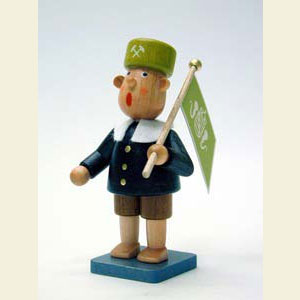 Kleine Figuren & Miniaturen Bengelchen (Ulbricht) Bergmann Bergmannsbengel mit Fahne - 6,5 cm