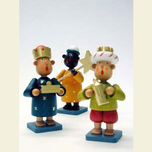 Small Figures & Ornaments Bengelchen (Ulbricht) Manger Figures Three Wisemen - 7,0 cm / 3 inch