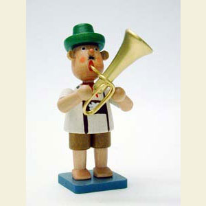 Small Figures & Ornaments Bengelchen (Ulbricht) Bavarians Bavarian Bengelchen with Tuba - 7,0 cm / 3 inch